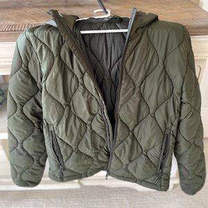 Men's Green Jacket With Hood